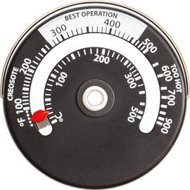 Netagon Magnetic Thermometer Flue Pipe Thermometer Fireplace Accessories for Stove Heater, Log Burner & Fireplace | Increase Efficiency and Optimise Fuel Consumption