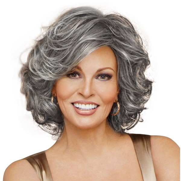Embrace Wig Color RL511 SUGAR CHARCOAL - Raquel Welch Wigs Heat Friendly Synthetic Layered Feathered Bob Flipped Ends Women's Memory Cap II