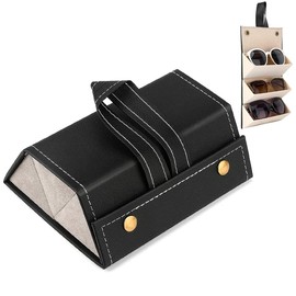 Glasses Case Box, Hard Glasses Case, Glasses Case, Leather Glasses Case, Hard Shell Glasses Case, Sun Glasses Case, Portable Glasses Case, Hard Case Glasses Case for Women, Men, Children, black