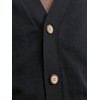 JACK & JONES Male Plain Cardigan, black, S