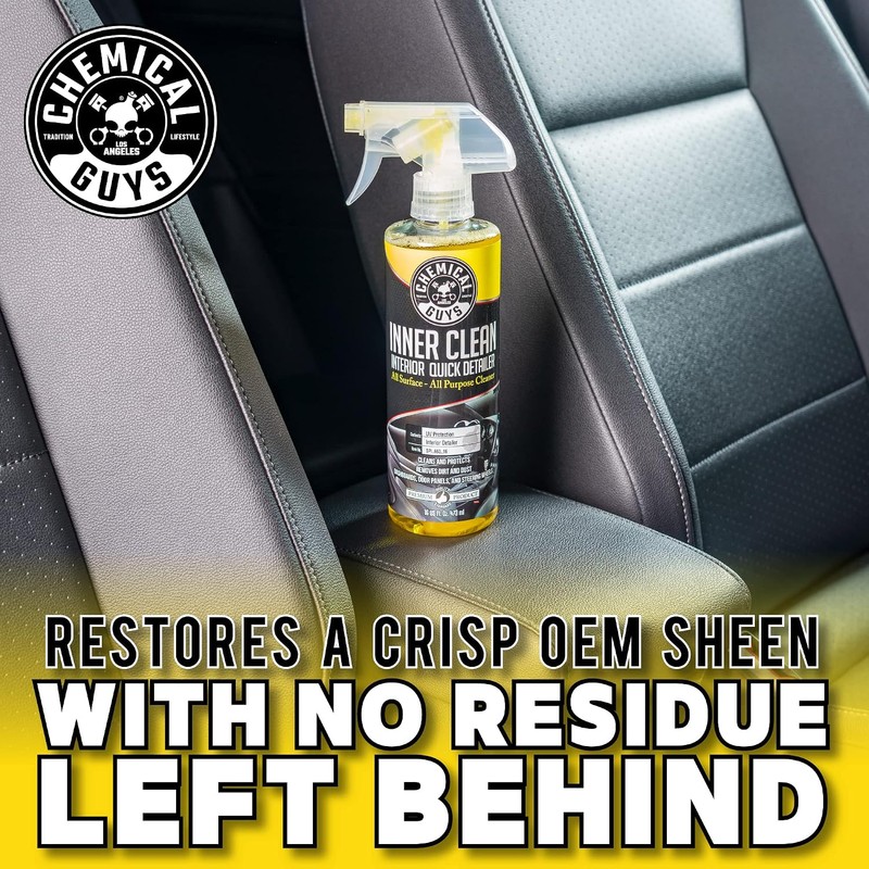 Chemical Guys Limpiador y Protector de Interiores InnerClean, Amarillo, 16