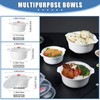 POYIPI Microwave Bowls with Lids Plastic Microwave Safe Bowls Microwave