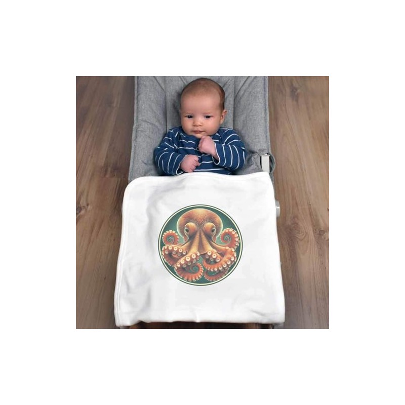 'Angry Octopus' Cotton Baby Blanket/Shawl (BY00039772)