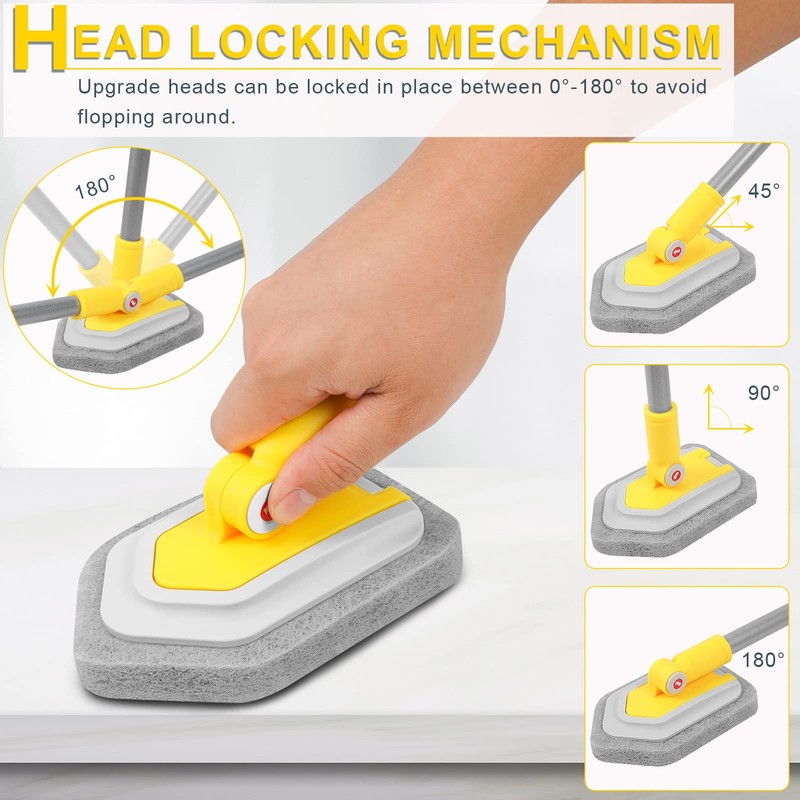Lalafancy Baseboard Cleaner Tool with Long Handle 3 Reusable Cleaning