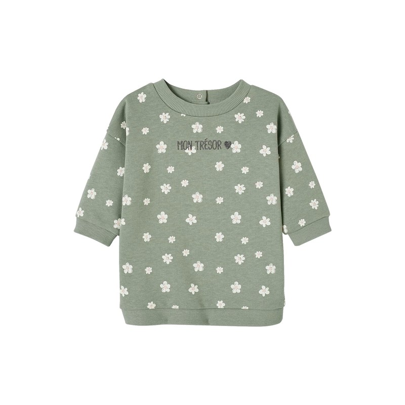 Vertbaudet Baby Set: Dress & Leggings, green
