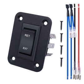 weideer RV Jacks Switch Leveling Reverse Polarity Rocker Switch 20A 12V DC Power Stabilizer Switch Harness Screws for Camper 5th Wheel Trailer Awnings