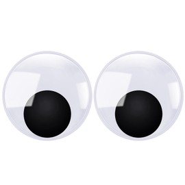 TOAOB 2pcs 7 Inch Giant Googly Eyes Wiggle Eye Self Adhesive Large Black White Plastic Sticky Eyeball Sticker Eyes for Handmade DIY Art Crafts Scrapbooking Tree Decorations