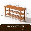 Walnut 3-Tier Bamboo Shoe Rack 35.43 X 11.02 X 17.72