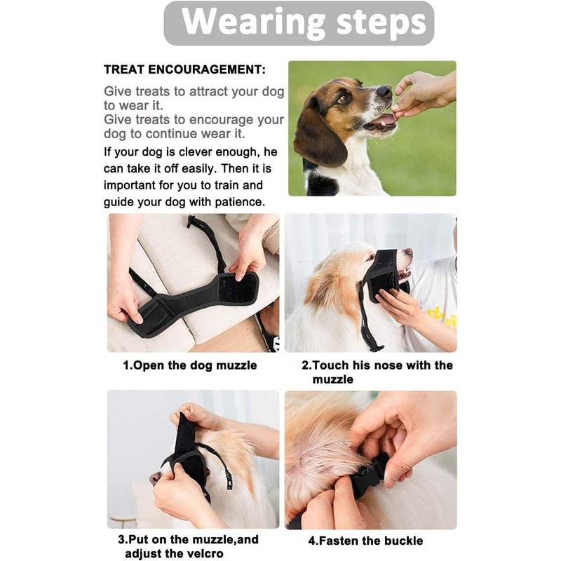 LUCKYPAW Dog Muzzle Anti Biting Barking and Chewing with Comfortable