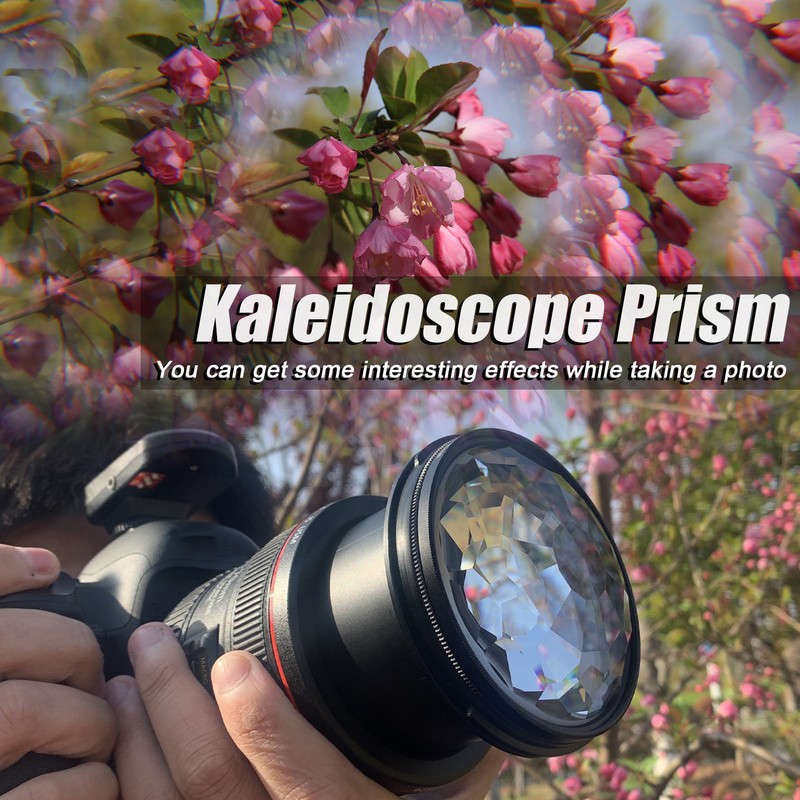 77mm Kaleidoscope Prism Camera Glass Filter Variable Number of Subjects