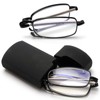 VANANA Folding Reading Glasses with Hard Cases, Blue Light Blocking