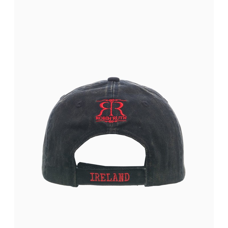 Robin Ruth Black Denim Baseball Cap with red 'Ireland Original'