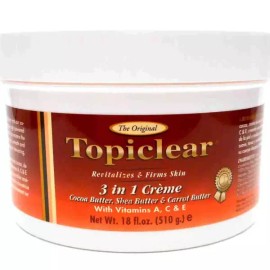 TOPICLEAR 토피클레어 3 in 1 크림 코코아 버터 시어 당근 18온스 Tropiclear 3 in 1 Cream Cocoa Butter Shea Carrot 18oz