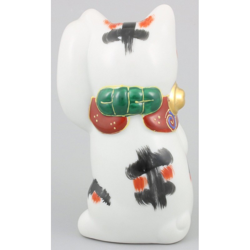 九谷焼 小判 Beckoning Cat No. 3 Hair A – 0070 