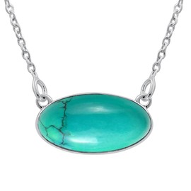 TISHAVI 4.41Cts Natural Turquoise Necklace For Women December Birthstone Vintage Style Jewelry Women'S Day Gifts For Mom Wife Sister