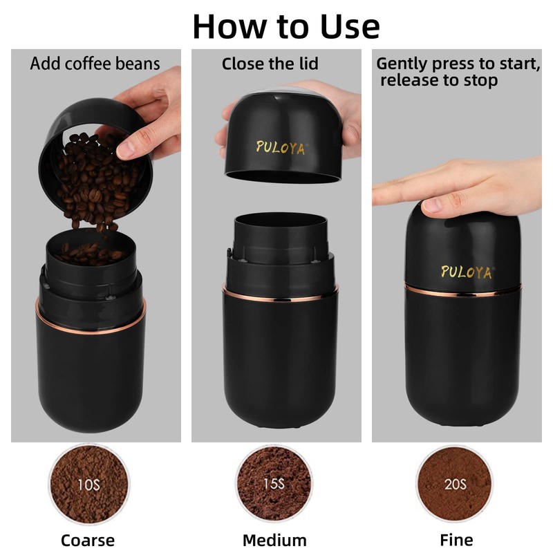 PULOYA Coffee Grinder Electric for Beans, Spices, Herbs, Grains and