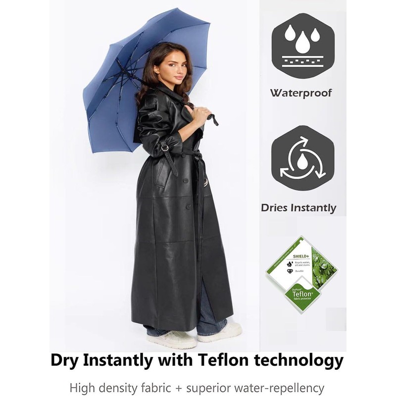 UK-UNIQUE Windproof Travel Umbrella - Compact, Light, Automatic, Strong and