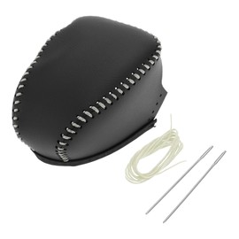 VekAuto 1 Set Gear Shift Knob Cover for Infiniti QX50 2019-2024 Anti-Slip Faux Leather Black Beige Stick Shifting Handle Protector