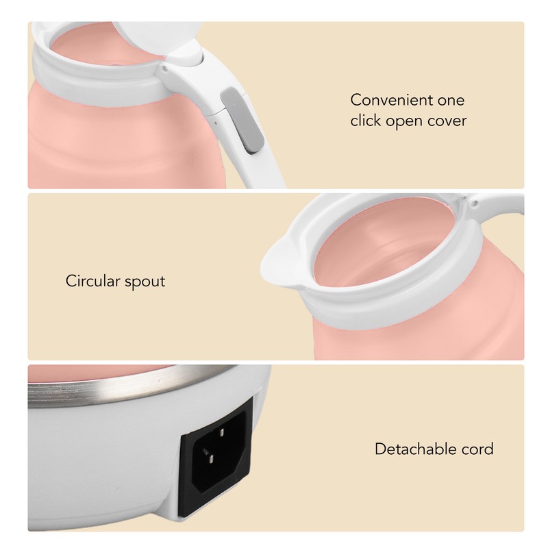 Foldable Electric Kettle 400W 600ML Auto Power Off Collapsible Travel