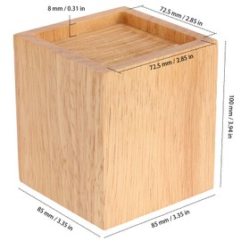 ZEONHAK 4 Pack 3 Inches Wood Bed Risers, Natural Wood Furniture Lifters, Heavy Duty Bed Risers for Sofa, Bed, Chair, Table, Desk, Furniture