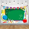Xiaoterna 7x5ft Back to School Backdrop Watercolor Chalkboard Pen Paper