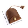Handmade Leather Drawstring Key Organizer with Press Stud Button Key