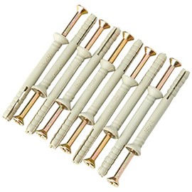 Merriway BH02865 (10 Pcs) Ha mmer Type Solid Wall Fixing with Nylon Plug, M5 x 50 mm (3/16 Inch x 2 Inch) - Pack of 10 Pieces
