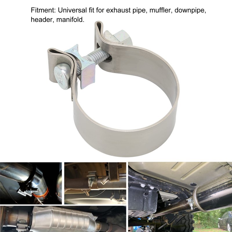 Exhaust Seal Clamp, Universal Band Clamps Rustproof Muffler Clamp High