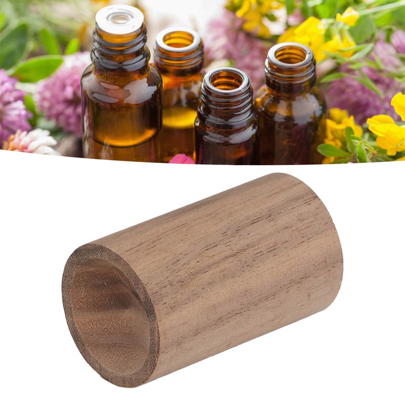 15pcs Essential Oil Car Diffuser Round Shape Simple Compact Walnut