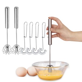 dancepandas Spiralbesen Schneebesen aus Edelstahl 6PCS Mixer Milchaufschäumer Mini Rührbesen für Mischen/Schlagen Rühren Küchen-Utensilien