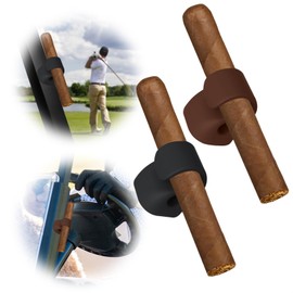 Golf Cart Accessories, 2 PCS Magnetic Holder, Adjustable Design Fits 20 to 70 Ring Gauge - Convenient Magnetic Clip Mount with Metal Pads for Golfing, Grilling, Outdoor Adventures, Black + Brown