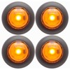 Optronics 4 Pack 3/4" Amber LED Non Directional Marker Light