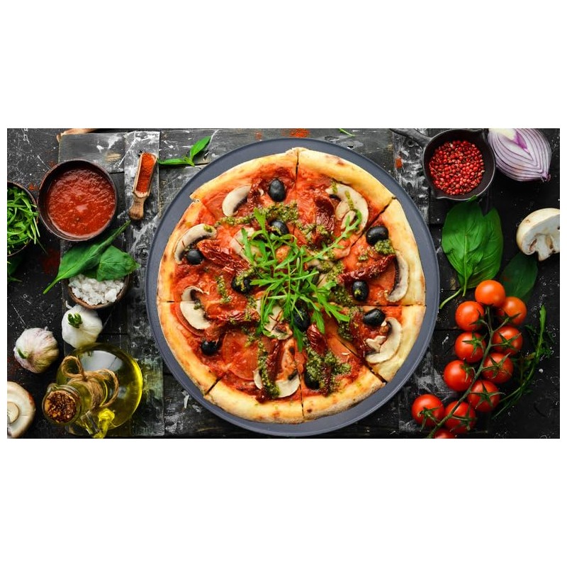 Round Pizza Steel 12" - 3D Cast Creates Gorgeous Crusts,