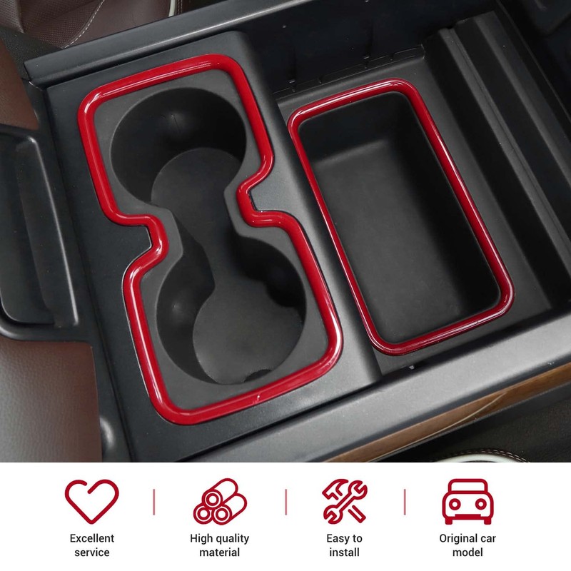 PDKLIN for Silverado Center Console Storage Bin Trim & Cup