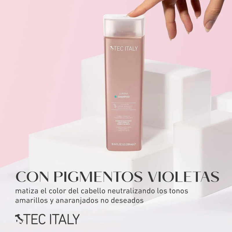 Tec Italy Lumina Shampoo Matizador Para Rubio-blanco 300 Ml