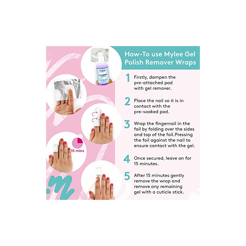 Mylee 100pcs Salon Professional Remover Foil Wraps Removes Gel Polish