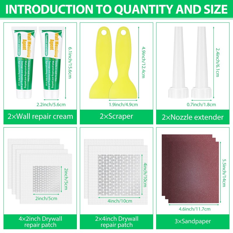 Drywall Repair Kit - Large Hole Patch, Wall Mending Agent