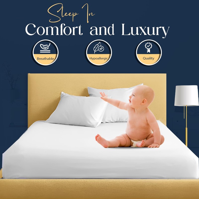 Sunshine Comforts Egyptian Cotton 4FT Fitted Sheets Breathable, Anti Wrinkle