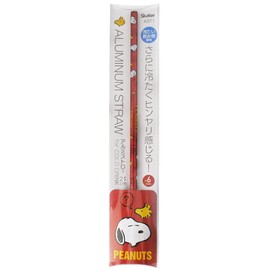 Skater AST1-A Snoopy Straw, Aluminum 8.3 inches (21 cm), 0.2 inches (6 mm)