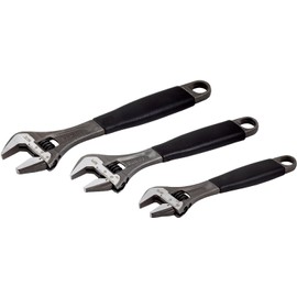 Bacho Alloy Steel Metric Adjustable Wrench Set (Pack of 3)