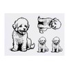 4 x 'Cavapoo Dog Sitting' Temporary Tattoos - Water Resistant,