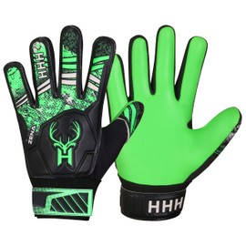 HHH Football Goalkeeper Gloves For Boys, Kids Children Youth Soccer Goalie Gloves with 4mm Latex Super Grip Palms Goalkeeping