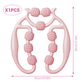 HYran Massage Roller, Massage Roller Legs, Massage Roller with Handle Leg, Massage Roller (Pink)