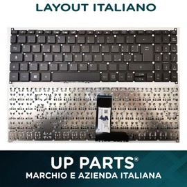 UP PARTS UP PARTS? Italienische Tastatur kompatibel mit Acer f1r Notebook Aspire 3 A315-22 A315-23 A315-34 A315-42-R3SE A315-55G-75N3 A315-55G-79AW A315-55G-76Z5 Tastatur f1r Notebook ohne Rahmen
