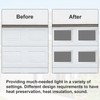 NeatiEase 4 Pcs Garage Door Windows, Replacement Vinyl Windows Inserts