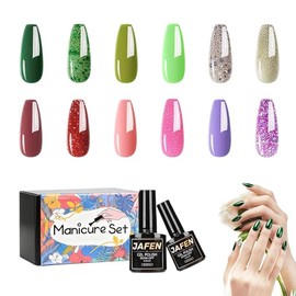 Gel para Uñas Semipermanente - Kit de 12 Esmaltes en Gama colors, Duración 18 Días, Secado Rápido y Brillante, No Daña Uñas Naturales, Libre de Astill