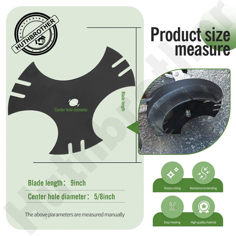 9" X 5/8" Center Hole 781-0748-0637 3-Side Edger Star Blade,