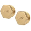Nutmanel Brass Plug 3/4 Inch Male Thread, Blind Plug AG,
