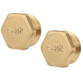 Nutmanel Brass Plug 3/4 Inch Male Thread, Blind Plug AG, Pipe Plug End Plug for Pipe Connection