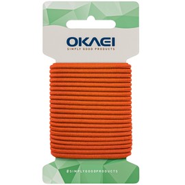 Okaei Rubber Cord 2 mm x 5 m – High-Quality Rubber Cord in Orange, Flexible Elastic Band/Hat Elastic/Round Elastic – Ideal for DIY Projects and Crafts